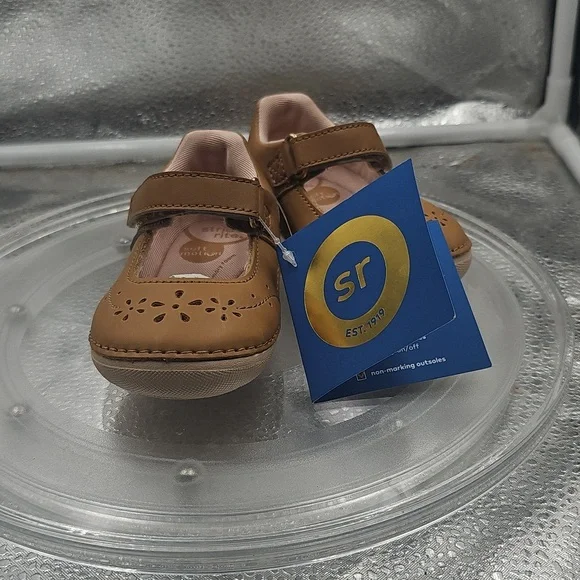 H Stride Rite Mary Jane Style Shoes Brown And Tan - Picture 2 of 6